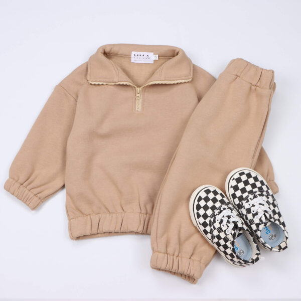 Tech Fleece Track Suit Set with Zipper & Standing Collar