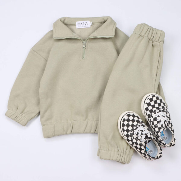 Tech Fleece Track Suit Set with Zipper & Standing Collar