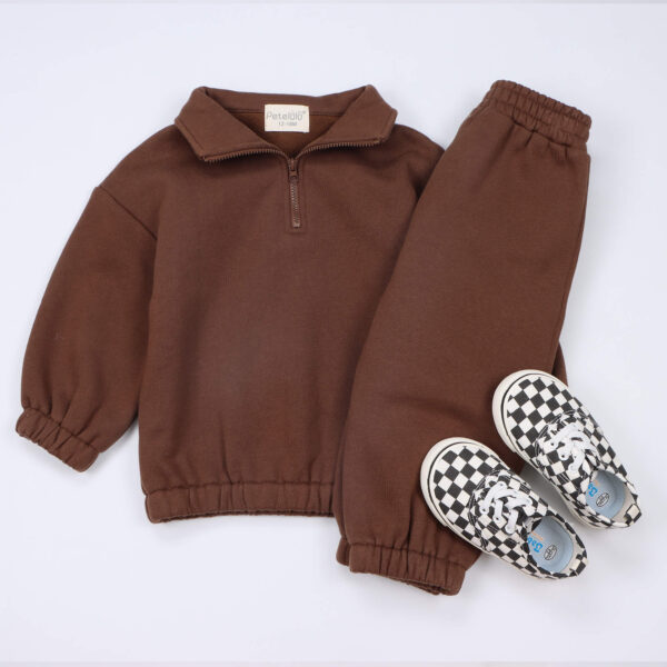 Tech Fleece Track Suit Set with Zipper & Standing Collar