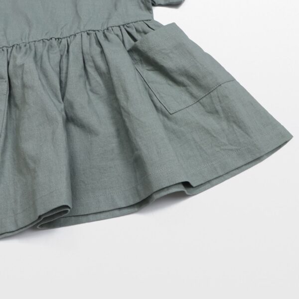 Soft Linen O-Neck Sleeveless Baby Dress