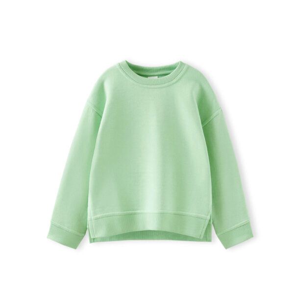 Kids Oversized Solid Knitted Sweatshirt